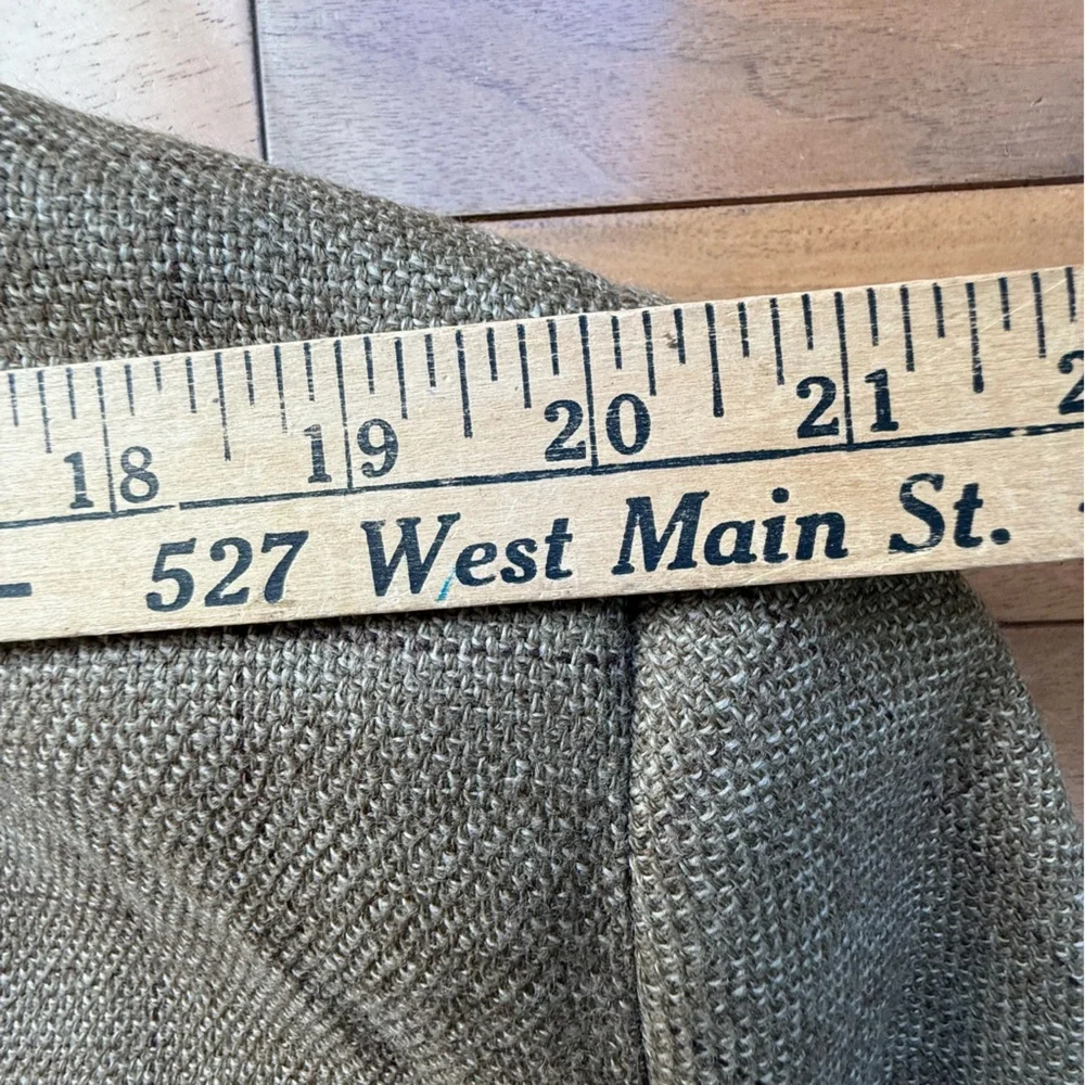 Hart Schaffner Marx Blazer Mens 42R Tan Plaid Wool Sport Coat 2 Button Union USA